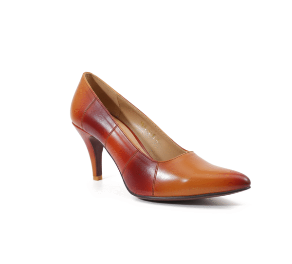 Kara Zini Handmde Slip-On Multicolor High Heels Leather Pumps