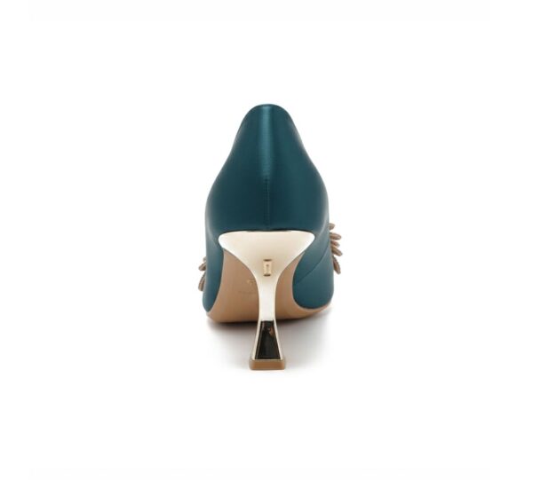 Kara Zini Handmde Slip-On Blue Dianne High Heels For Women - Image 4