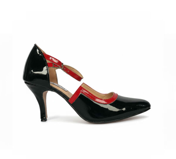 Kara Zini Handmde Slip-On Black Patent Leather Pumps For Womens - Image 2